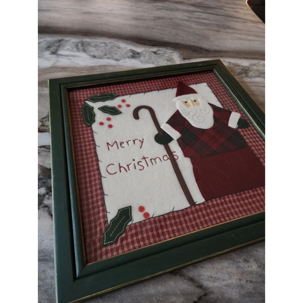 Heartwood Creek Jim Shore Santa Claus Merry Christmas‎ Framed Wall Art Enesco
